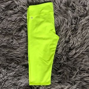 Neon Lime green Workout Leggings Shorts or Capris